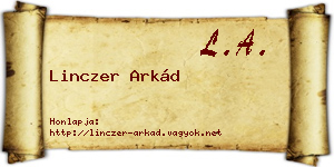 Linczer Arkád névjegykártya